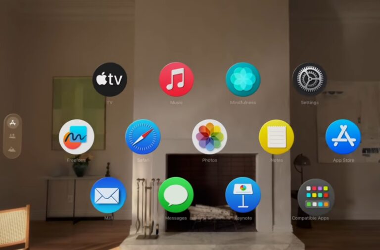 Apple vision pro home apps on display