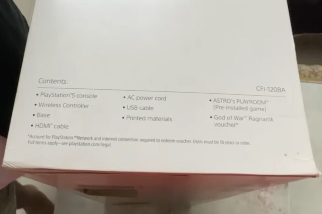 Sony ps5 console India delivery box