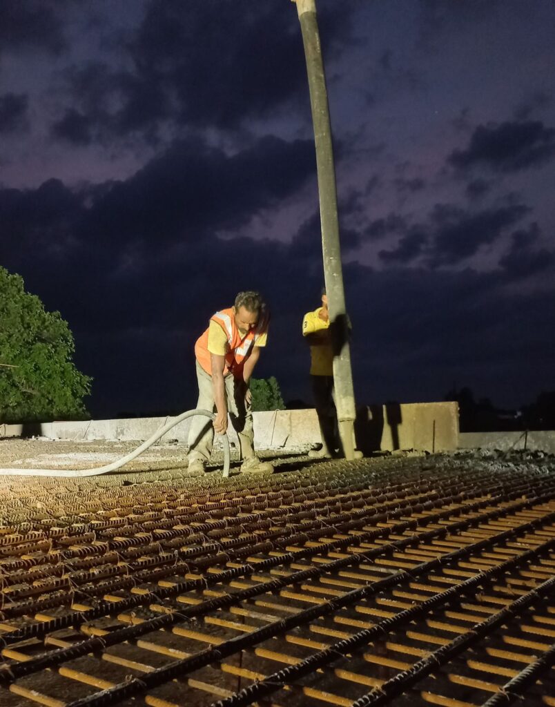 M35 grade RCC Concrete used in slab part of Culvert Construction