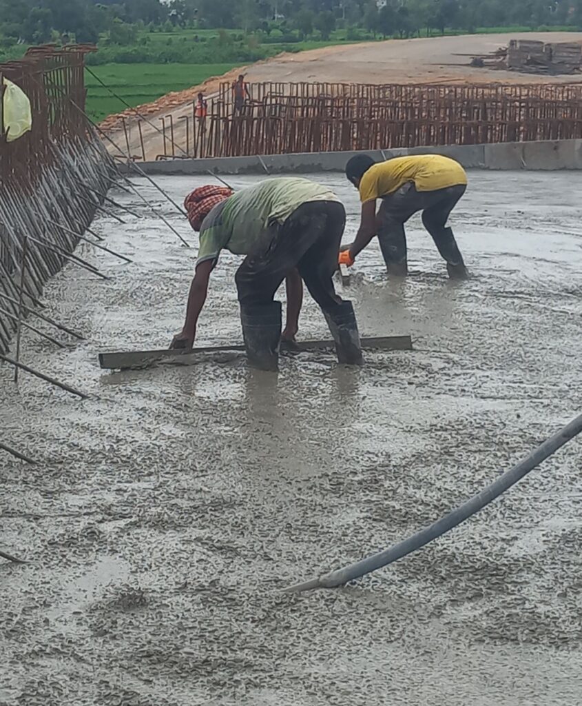 RCC M35 grade concrete used in slab construction