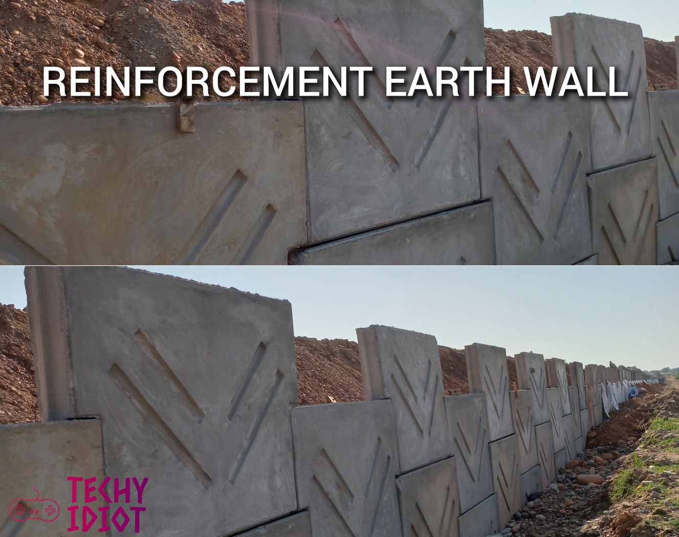 Reinforcement earth wall construction